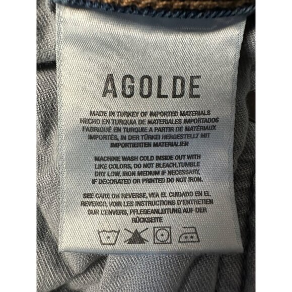 Agolde Womens Vintage High Rise Bootcut Jeans Size 26 Medium Wash Organic Cotton - Picture 4 of 9